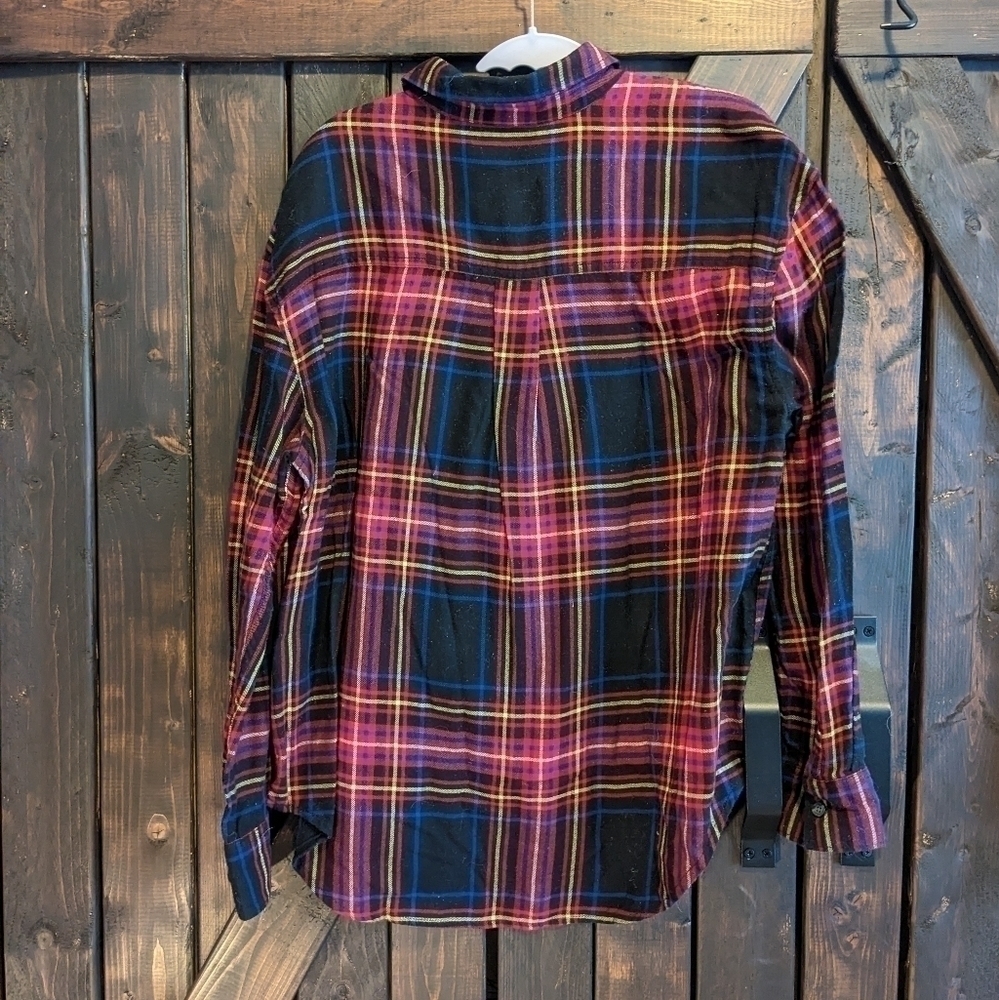 CALVIN Klein 1/4 button front flannel, size M - Picture 3 of 9